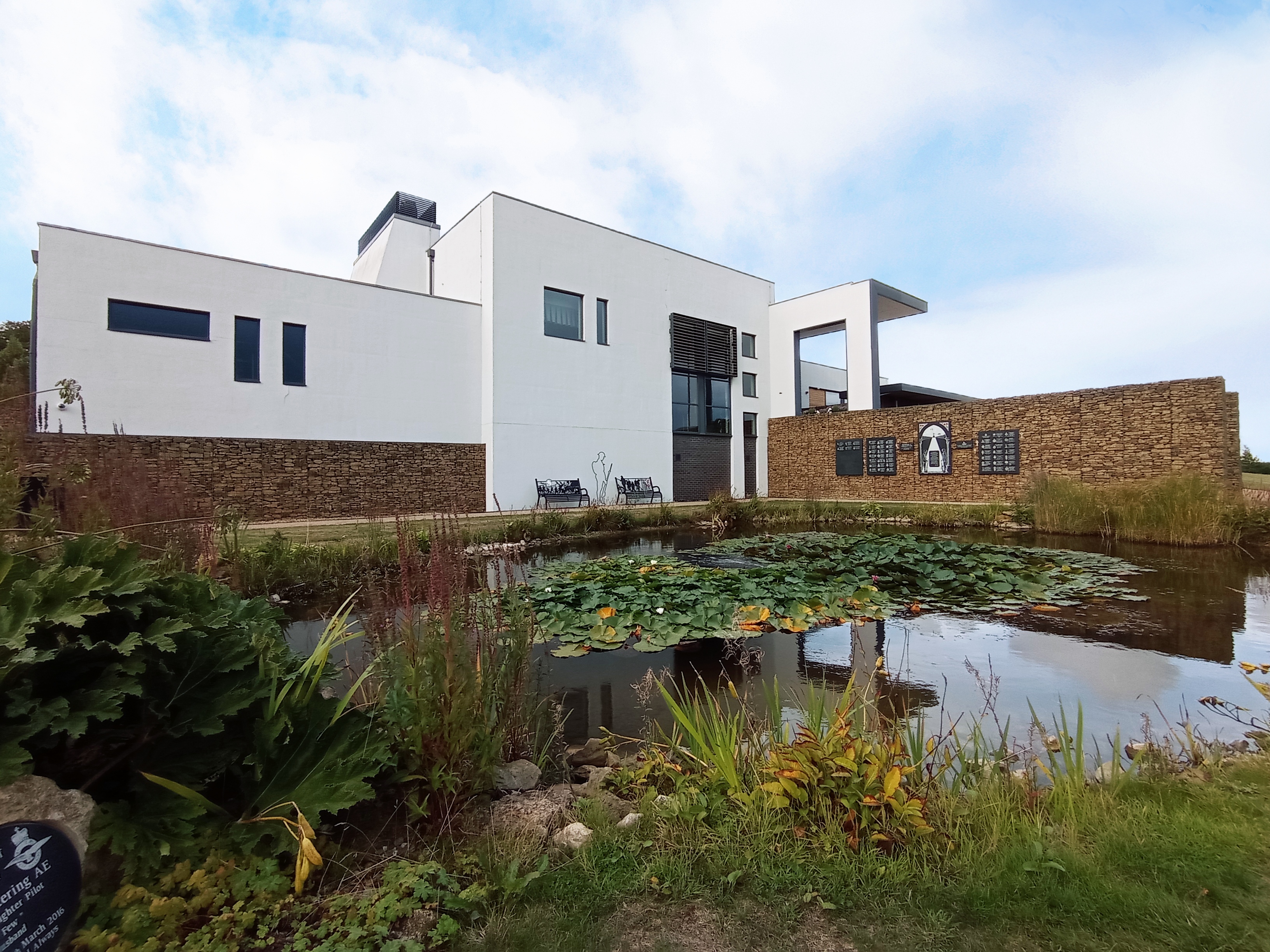 Picture of a pond outside the cemetery
